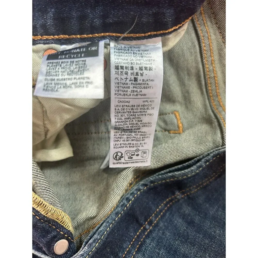 NWT Levi's 501 Original Men's Jeans Dark Wash Straight Leg Denim Levis 33 x 32